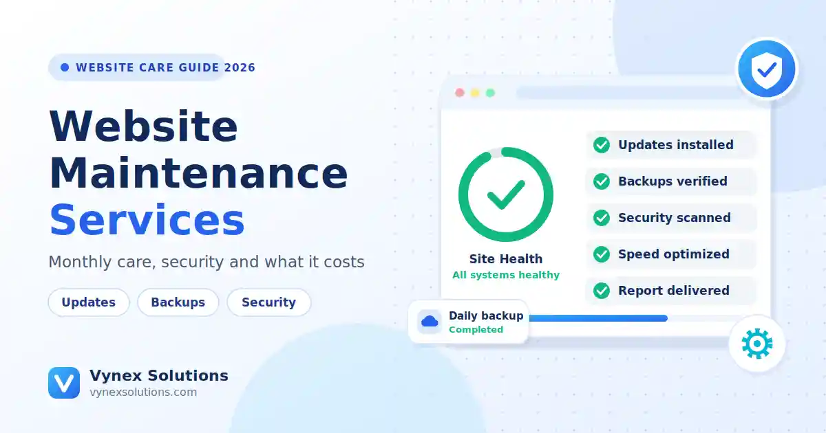 Website Maintenance Services: Monthly Care & 2026 Costs